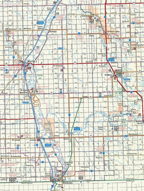 MBMB07 Emerson - Manitoba Backroad Mapbook Topo Preview 1