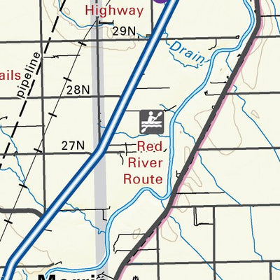 MBMB07 Emerson - Manitoba Backroad Mapbook Topo Preview 3