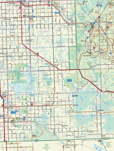MBMB08 Sandilands - Manitoba Backroad Mapbook Topo Preview 1