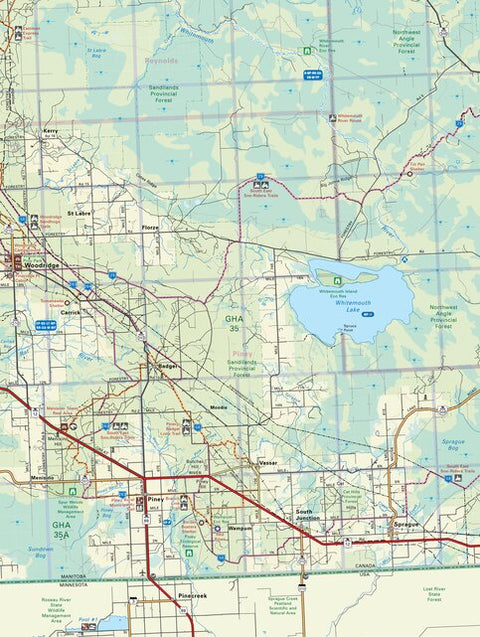 MBMB09 Sprague - Manitoba Backroad Mapbook Topo Preview 1
