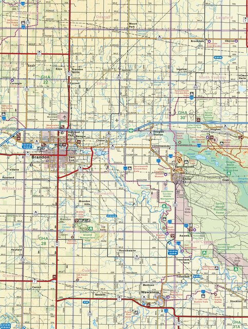 MBMB13 Brandon - Manitoba Backroad Mapbook Topo Map by Backroad ...
