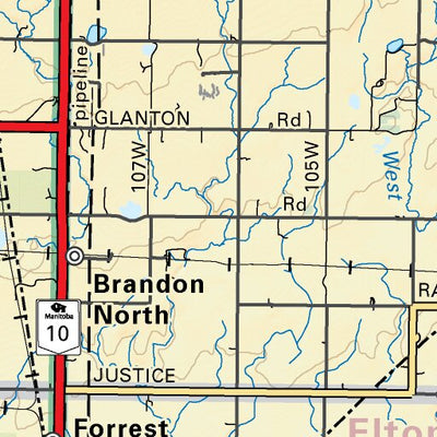 MBMB13 Brandon - Manitoba Backroad Mapbook Topo Preview 3