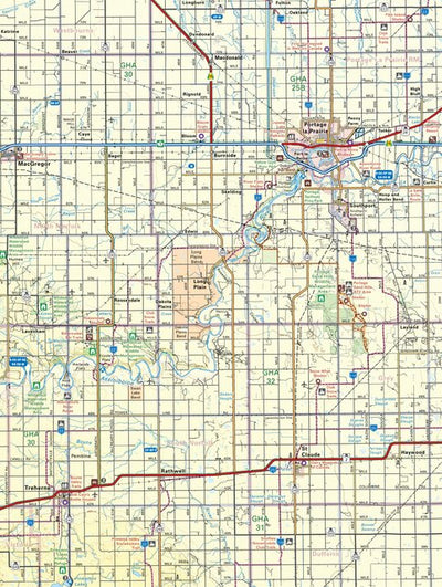 MBMB15 Portage la Prairie - Manitoba Backroad Mapbook Topo Preview 1
