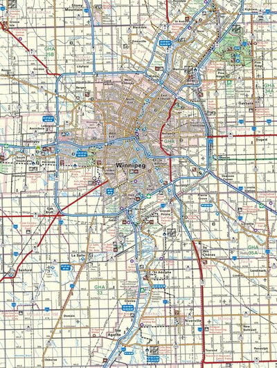 MBMB17 Winnipeg - Manitoba Backroad Mapbook Topo Preview 1