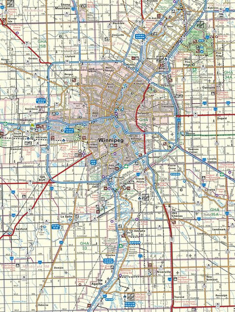 MBMB17 Winnipeg - Manitoba Backroad Mapbook Topo Preview 1