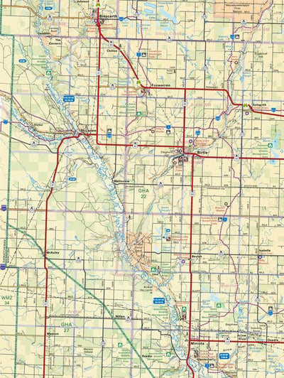 MBMB21 Birtle - Manitoba Backroad Mapbook Topo Preview 1