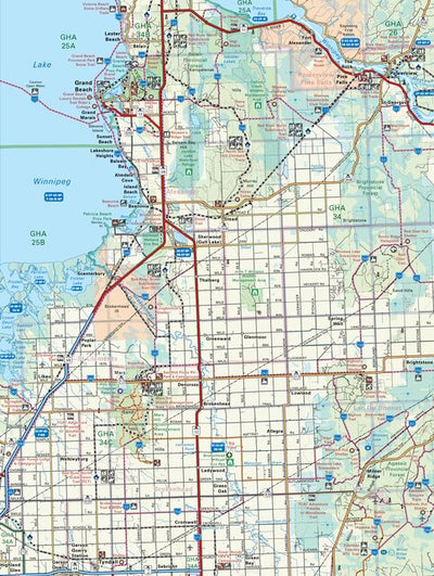 MBMB28 Grand Beach - Manitoba Backroad Mapbook Topo Preview 1