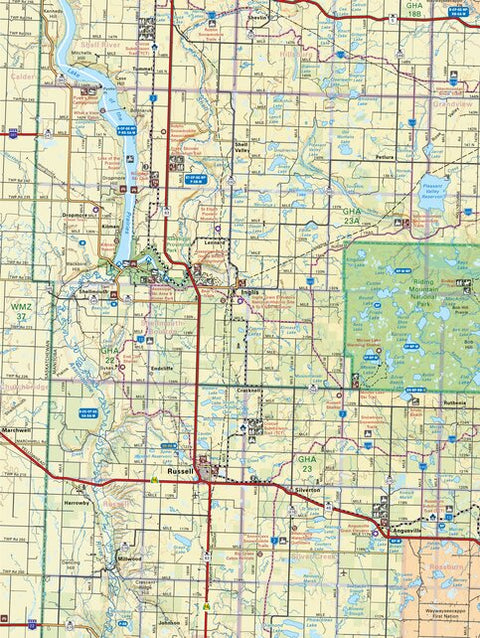 MBMB31 Russell - Manitoba Backroad Mapbook Topo Preview 1