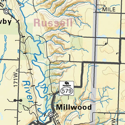 MBMB31 Russell - Manitoba Backroad Mapbook Topo Preview 3