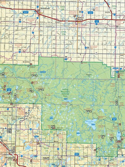 MBMB32 Gilbert Plains - Manitoba Backroad Mapbook Topo Preview 1