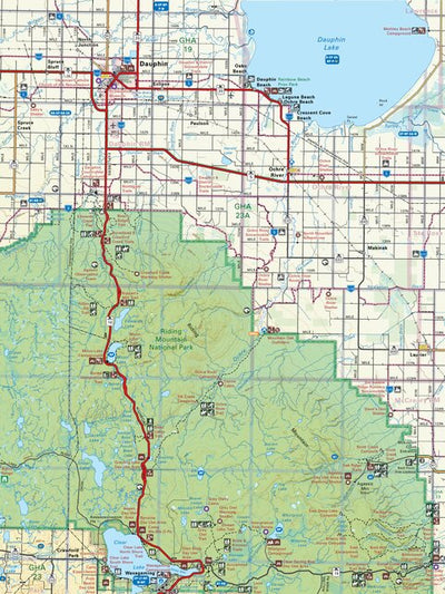 MBMB33 Dauphin - Manitoba Backroad Mapbook Topo Preview 1