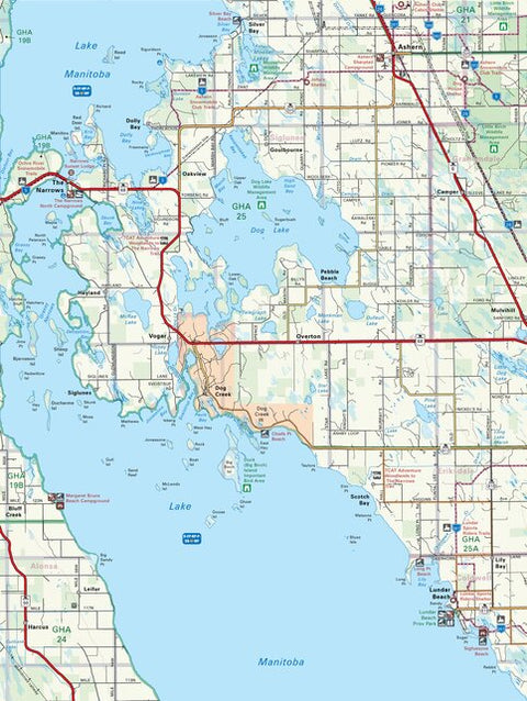 MBMB35 The Narrows - Manitoba Backroad Mapbook Topo Preview 1