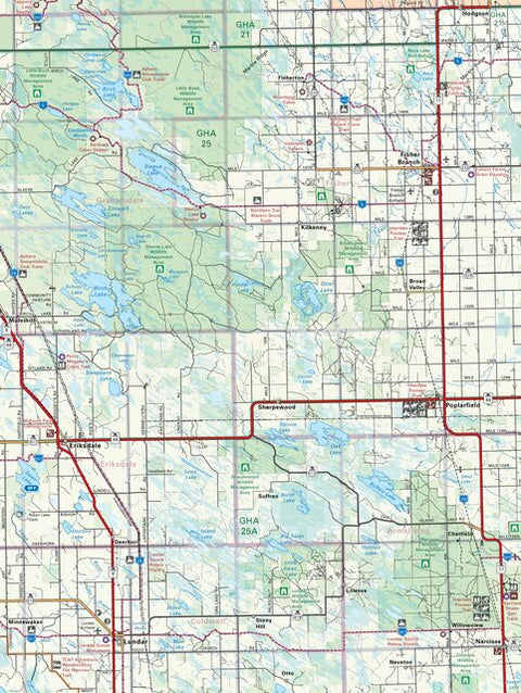 MBMB36 Lundar - Manitoba Backroad Mapbook Topo Preview 1