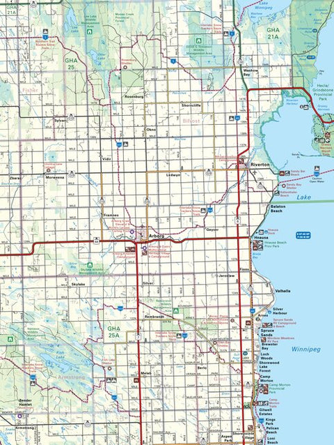 MBMB37 Arborg - Manitoba Backroad Mapbook Topo Preview 1