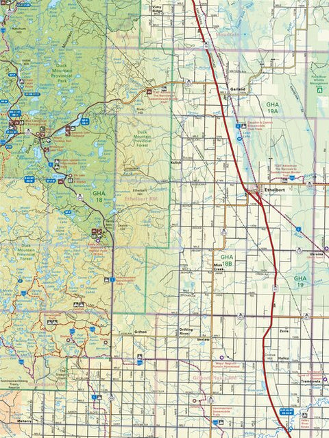 MBMB42 Ethelbert - Manitoba Backroad Mapbook Topo Preview 1