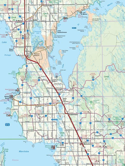MBMB45 Lake St Martin - Manitoba Backroad Mapbook Topo Preview 1