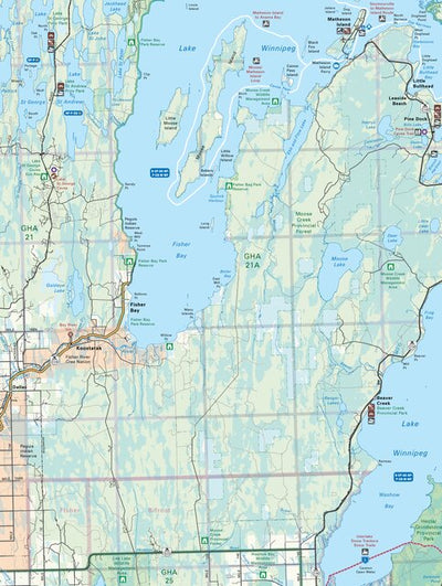 MBMB47 Fisher Bay - Manitoba Backroad Mapbook Topo Preview 1