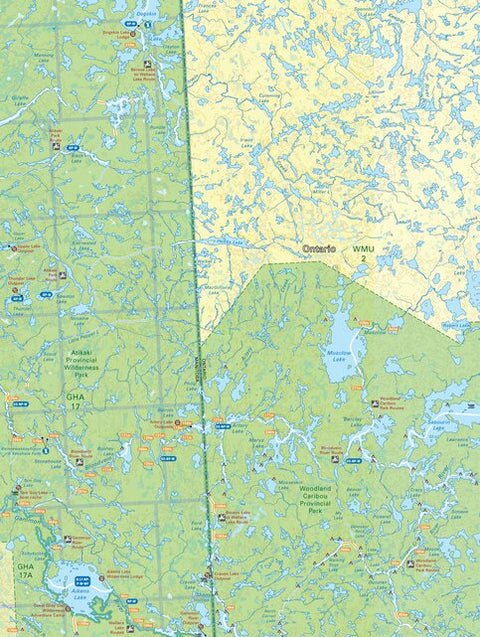 MBMB50 Atikaki Provincial Park - Manitoba Backroad Mapbook Topo Preview 1