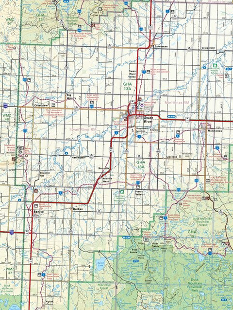 MBMB51 Swan River - Manitoba Backroad Mapbook Topo Preview 1