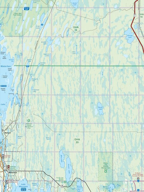 MBMB54 Waterhen - Manitoba Backroad Mapbook Topo Preview 1