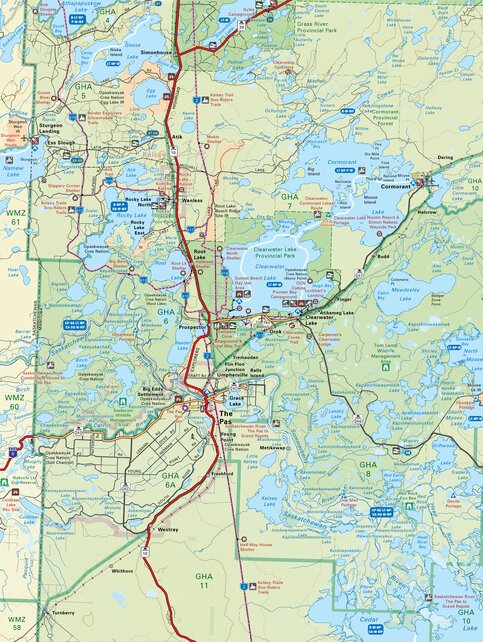 MBMB66 The Pas - Manitoba Backroad Mapbook Topo Map by Backroad ...