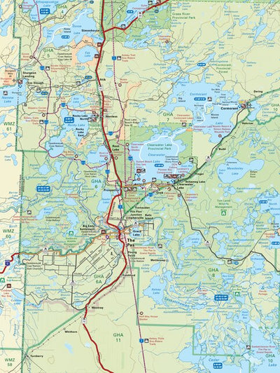 MBMB66 The Pas - Manitoba Backroad Mapbook Topo Preview 1