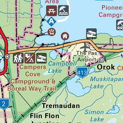 MBMB66 The Pas - Manitoba Backroad Mapbook Topo Preview 2