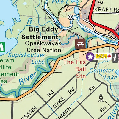 MBMB66 The Pas - Manitoba Backroad Mapbook Topo Preview 3