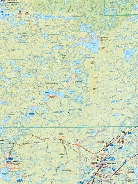 MBMB76 Thompson - Manitoba Backroad Mapbook Topo Preview 1