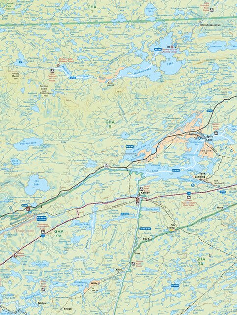 MBMB77 Split Lake - Manitoba Backroad Mapbook Topo Preview 1