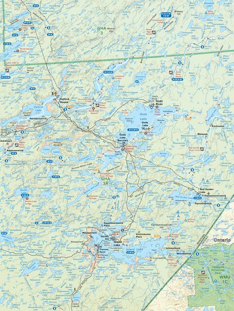 MBMB82 Gods Lake Narrows - Manitoba Backroad Mapbook Topo Preview 1