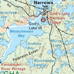 MBMB82 Gods Lake Narrows - Manitoba Backroad Mapbook Topo Preview 2
