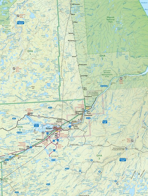 コニシスM A P P 1212 MBMB84 Gillam - Manitoba Backroad Mapbook Topo Map by Backroad