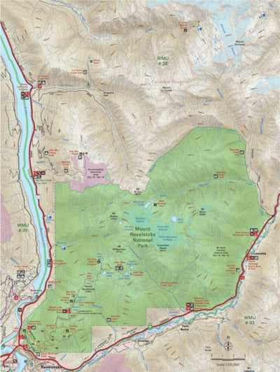 Backroad Mapbooks Mount Revelstoke National Park – BC Park Recreation Map digital map