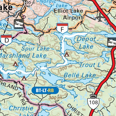 Backroad Mapbooks NEON08 Elliot Lake – 6th ed Northeastern Ontario Topo digital map