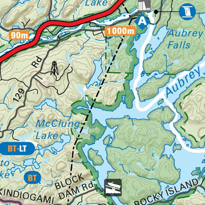 Backroad Mapbooks NEON17 Aubrey Falls Provincial Park – 6th ed Northeastern Ontario Topo digital map