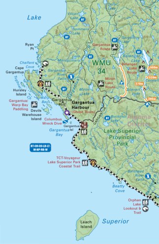 Backroad Mapbooks NEON35 INSET Gargantua Bay - 6th ed Northeastern Ontario Topo digital map