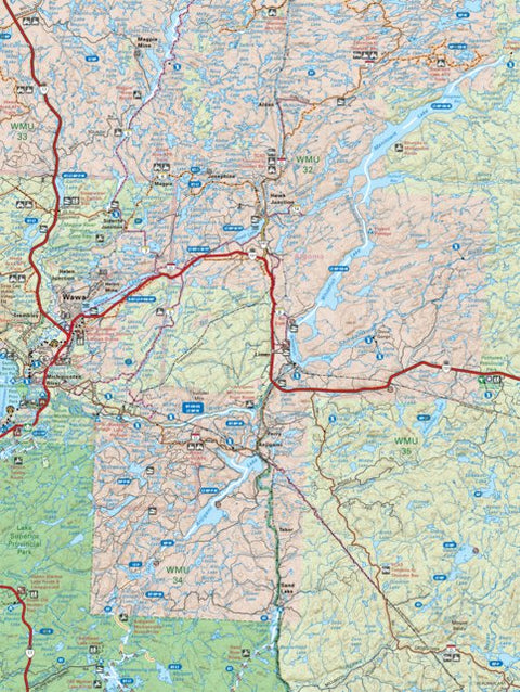 Backroad Mapbooks NEON36 Wawa - 6th ed Northeastern Ontario Topo digital map
