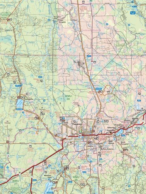 Backroad Mapbooks NEON53 Timmins - 6th ed Northeastern Ontario Topo digital map