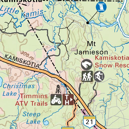 NEON53 Timmins 6th ed Northeastern Ontario Topo Map by Backroad Mapbooks Avenza Maps