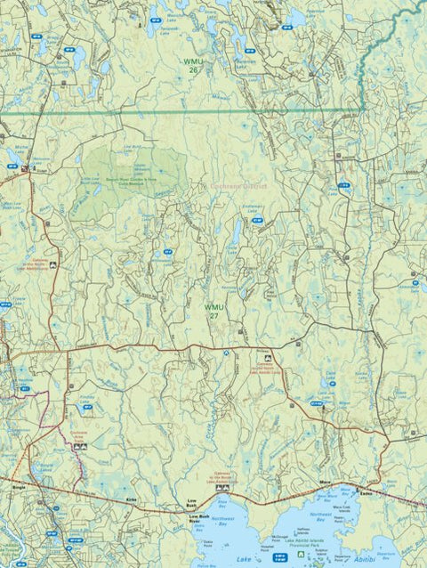 Backroad Mapbooks NEON67 Low Bush River - 6th ed Northeastern Ontario Topo digital map