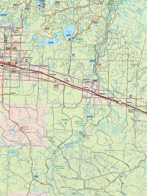 Backroad Mapbooks NEON74 Hearst - 6th ed Northeastern Ontario Topo digital map