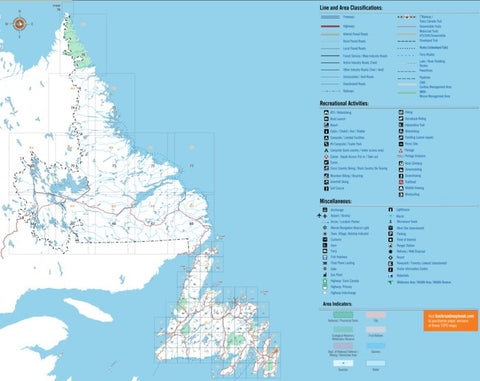 Backroad Mapbooks Newfoundland and Labrador Backroad Mapbooks - Map Legend digital map