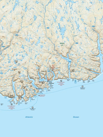 Backroad Mapbooks NLNL11 Francois Newfoundland and Labrador Topo digital map