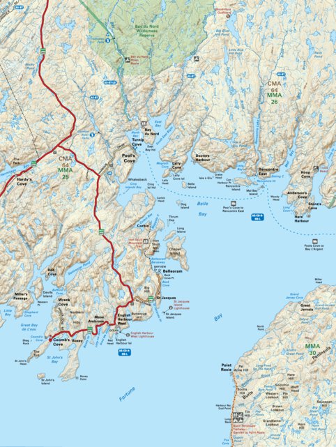 NLNL13 Pool's Cove Newfoundland and Labrador Topo Map by Backroad ...