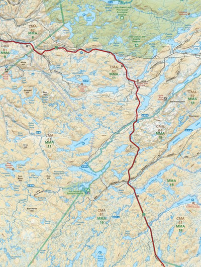 Backroad Mapbooks NLNL20 King George IV Lake Newfoundland and Labrador Topo digital map