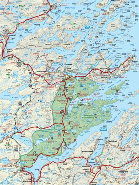 Backroad Mapbooks NLNL37 Terra Nova National Park Newfoundland and Labrador Topo digital map