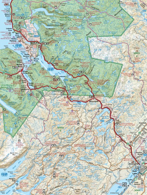 Backroad Mapbooks NLNL40 Deer Lake Newfoundland and Labrador Topo digital map