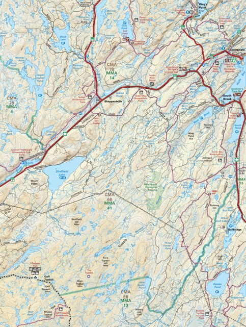 NLNL42 Springdale Newfoundland and Labrador Topo Map by Backroad ...