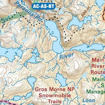 Backroad Mapbooks NLNL48 Western Brook Pond Newfoundland and Labrador Topo digital map